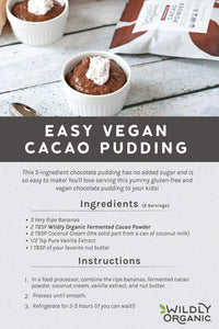 Thumbnail for Wildly Organic Fermented Cacao Powder 8 Oz Bag - Organic, Non-Alkalized, Minimally Processed, Raw, Fair Trade, Non-GMO, Kosher, Vegan, Premium Rich Chocolate Flavor - Perfect for Skin, Smoothies, Yogurt, Oatmeal, Chocolate, Fudge, Baking, & Hot Cocoa