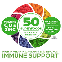 Thumbnail for Orgain Organic Greens + 50 Superfoods Immunity Up! Powder, Honeycrisp Apple - Immune Support, Probiotics, Vitamin C, D & Zinc, Apple Cider Vinegar, Ashwagandha, Cordyceps & Reishi Mushrooms - 0.62lb