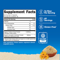 Thumbnail for Nutricost Fiber Capsules with Prebiotic Fiber Supplement 300 Capsules - Made with Organic Psyllium Husk & Organic Jerusalem Artichoke, 60 Servings, Gluten Free, 3 G Per Serving