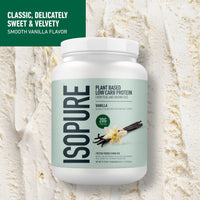 Thumbnail for Isopure Plant-Based Protein Powder, Lactose Free, Gluten Free, With Iron, Vanilla, 20g Plant Protein Per Serving, 1.23 Lbs, 20 Servings