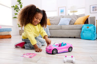 Thumbnail for Hot Wheels Barbie RC Toy Car, Remote-Control Pink Convertible, Can Hold 2 Barbie Fashion Dolls & Trunk Opens for Storage, Sticker Sheet for Customizing