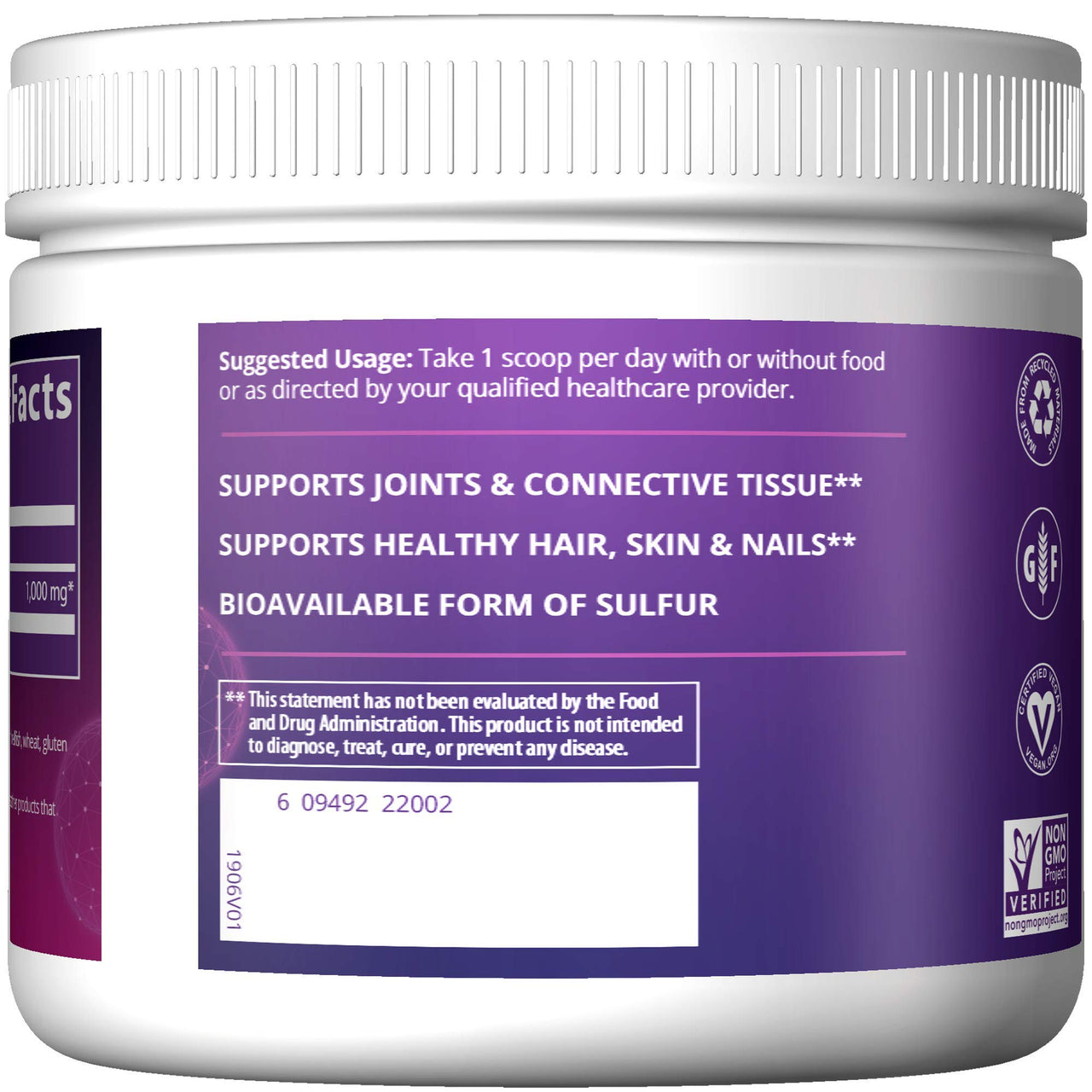 MRM MSM Crystals - For Women & Men - Pure Bioavailable Sulfur Powder Supplement for Hair, Skin & Nail Support, Methylsulfonylmethane Powder, High-Purity Sulfur Source, Vegan & Non GMO - 200 Servings