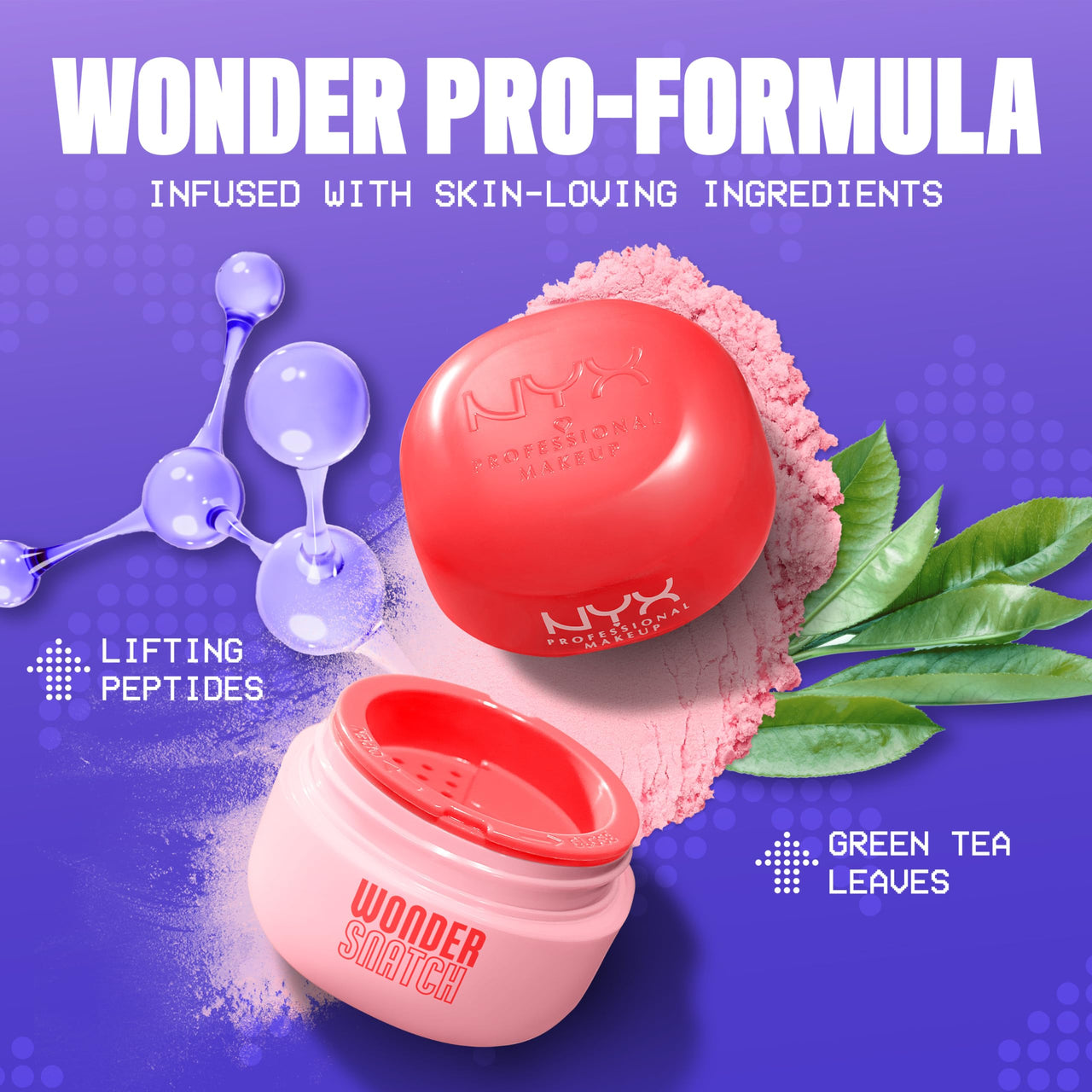 NYX PROFESSIONAL MAKEUP Wonder Snatch Setting Powder, Lifting Loose Powder With Up To 16HR Wear - Cheeky Cherry (Brightening Pink)