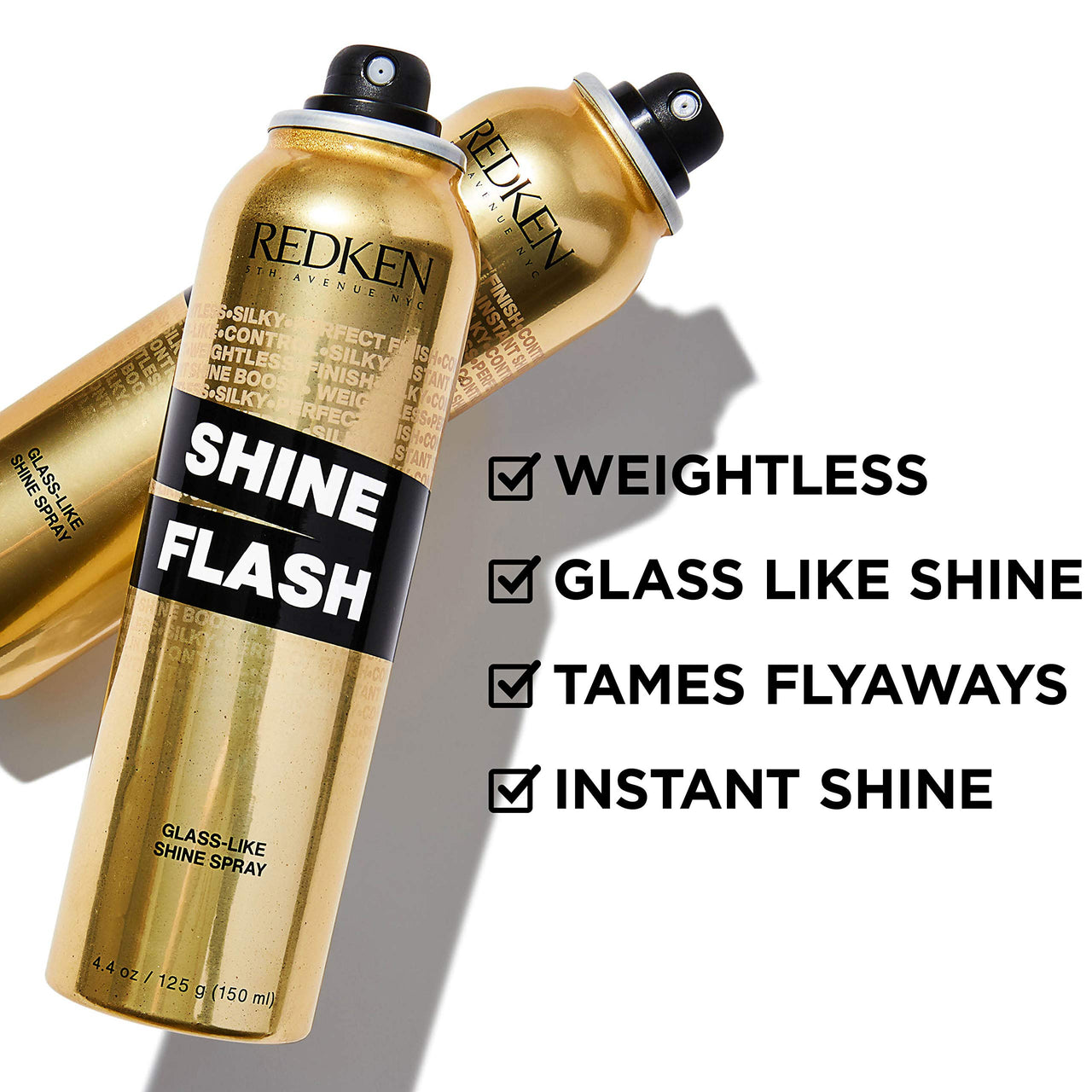 Redken Shine Flash 02 Glistening Mist | For All Hair Types | Instantly Adds Shine | Citrus Fragrance | 4.4 Oz