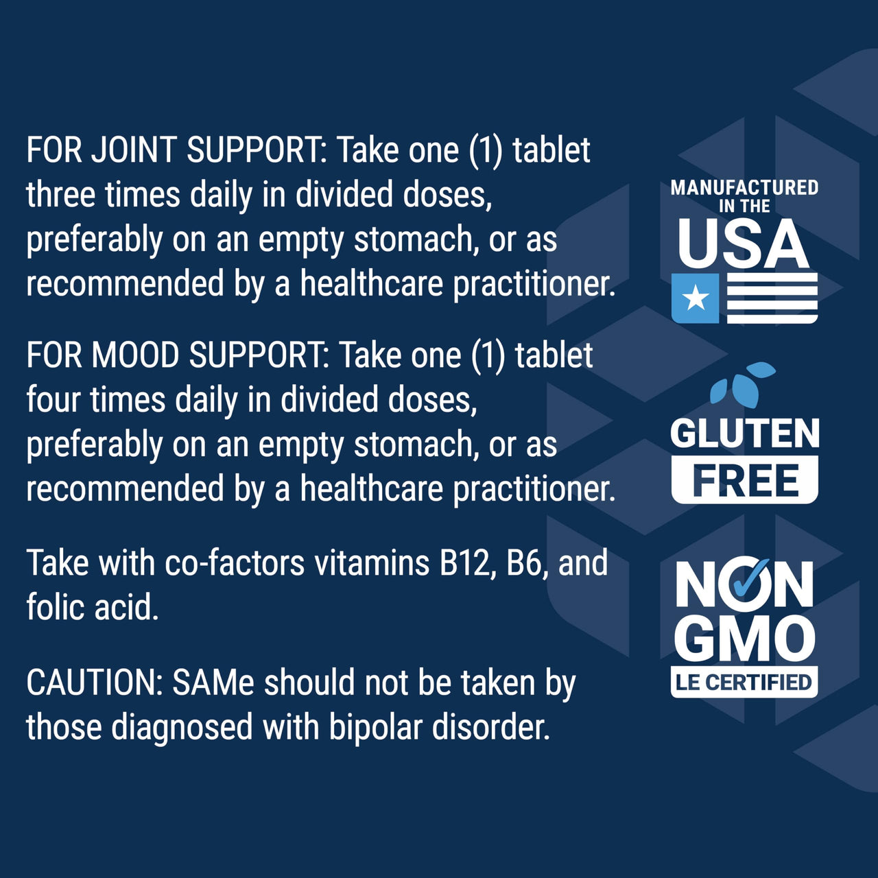 Life Extension Same, Mood, Joint & Liver Support, Gluten-Free, Non-GMO, Vegetarian, 30 Tablets