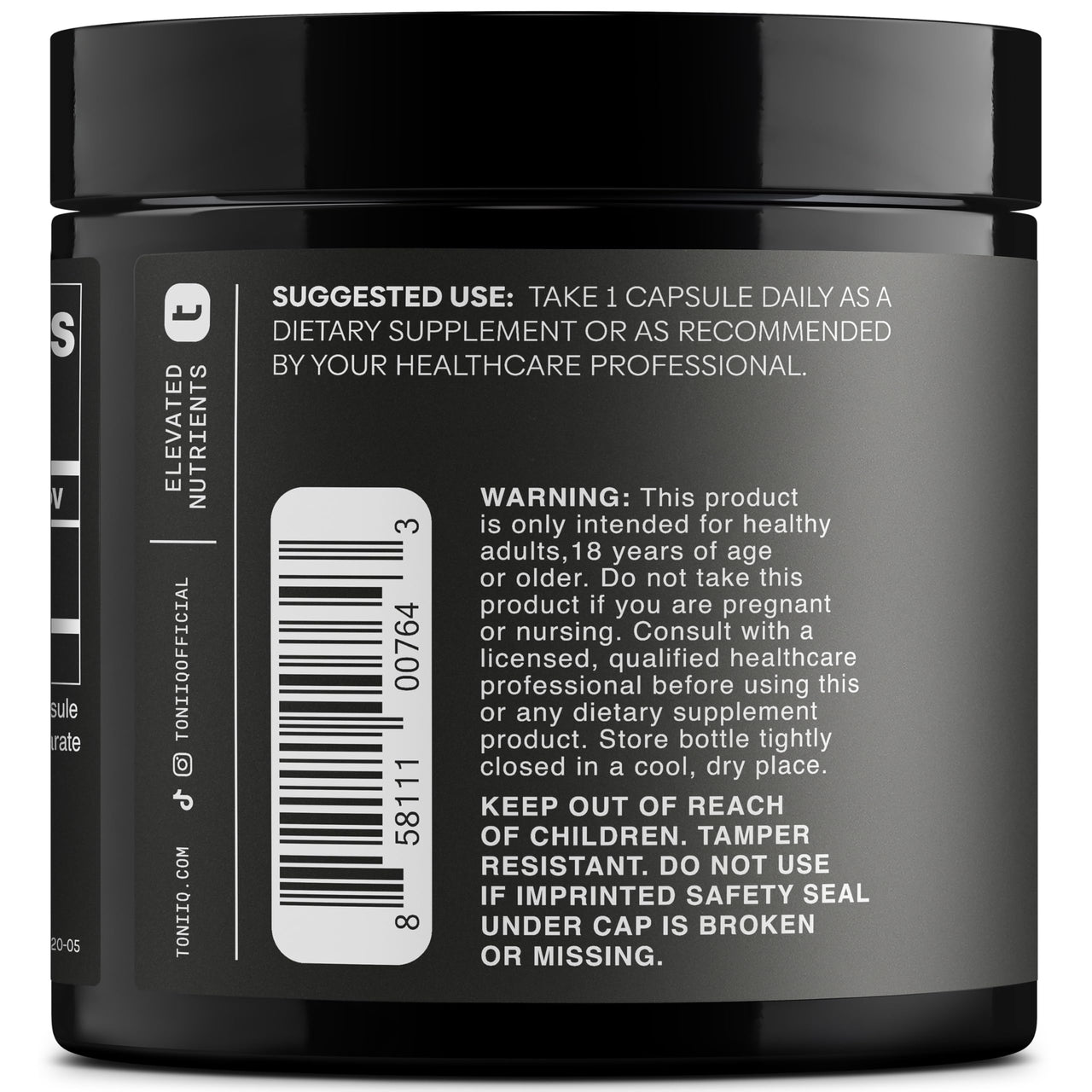 Toniiq 99%+ 20mg Supplement - Ultra High Purity PQQ 20mg Concentrated Formula - PQQ 20 mg 120 Capsules - Pyrroloquinoline Quinone Supplement - 1 Capsule Serving - Vegetarian Capsules