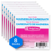 Thumbnail for De La Cruz Magnesium Carbonate Gym Chalk - Carbonato de Magnesio - 8 Blocks, Premium Grade, 2 ounces (56.7 grams)