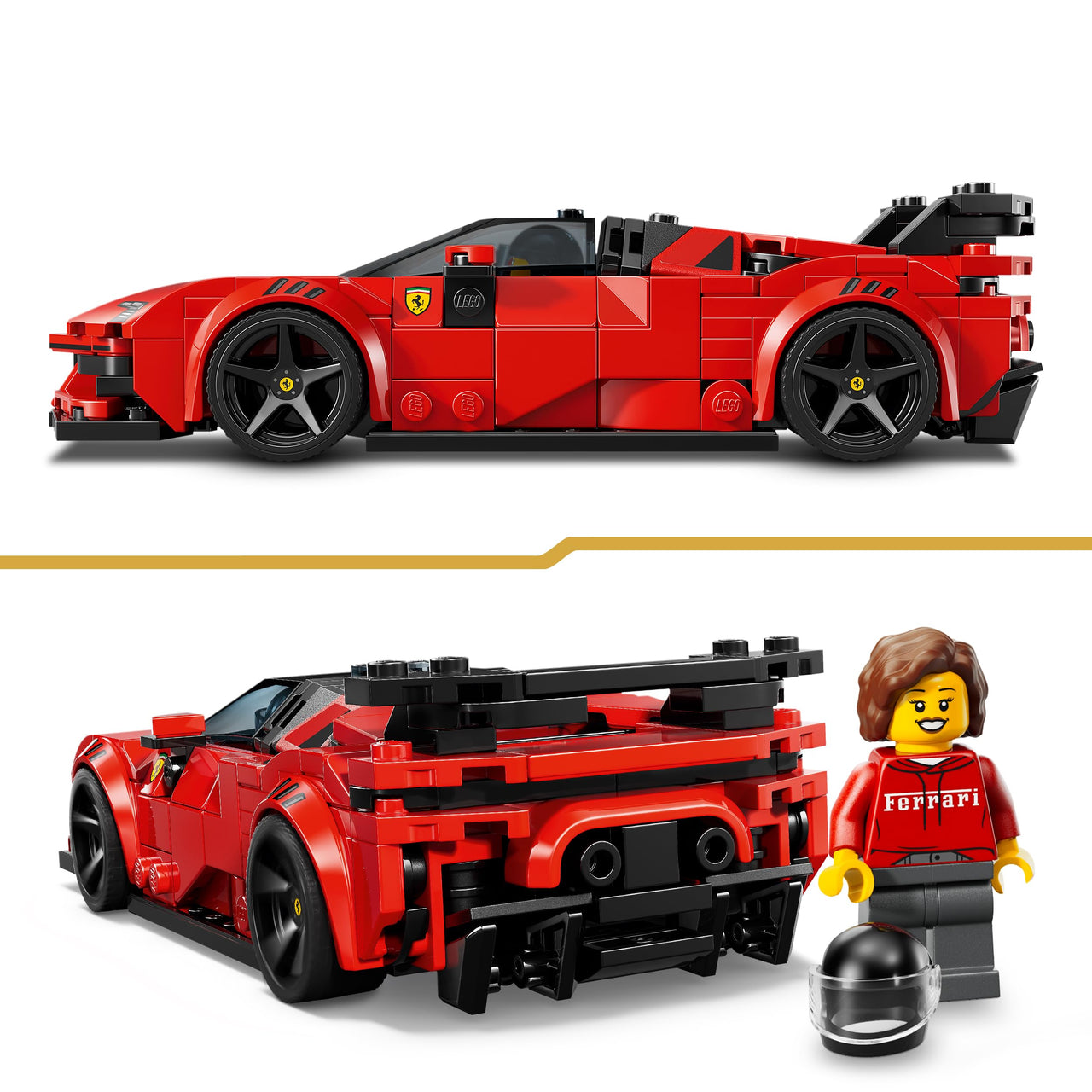 Lego 77254 Speed Champion Ferrari SF90 XX Stradale Sports Car Toy Birthday Present Blocks Boys Girls Children 9 Years Old 10 Years Old 11 Years Old Elementary School Vehicle Mini Car Interior Stylish