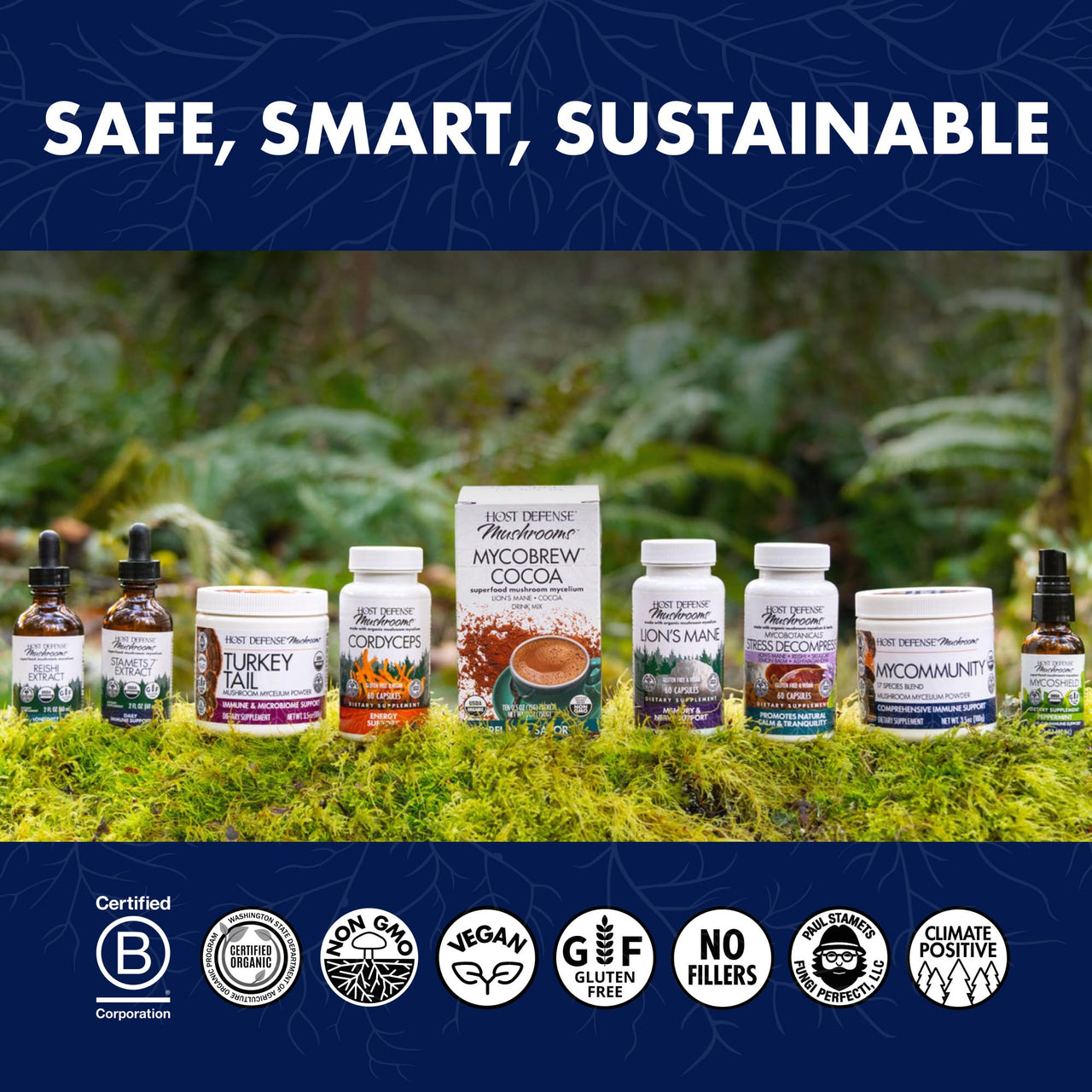 Host Defense Mushrooms Lion's Mane - Brain Health Support Supplement for Focus & Memory Function - Immune & Nervous System Support Supplement- 30 Capsules