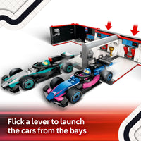 Thumbnail for LEGO City F1 Garage & Mercedes-AMG & Alpine Cars Toy - Model Race Car Building Toy and Portable Playset for Kids, Boys and Girls, Ages 7+ - F1 Collectible for Fans - Gift Idea for Birthdays - 60444