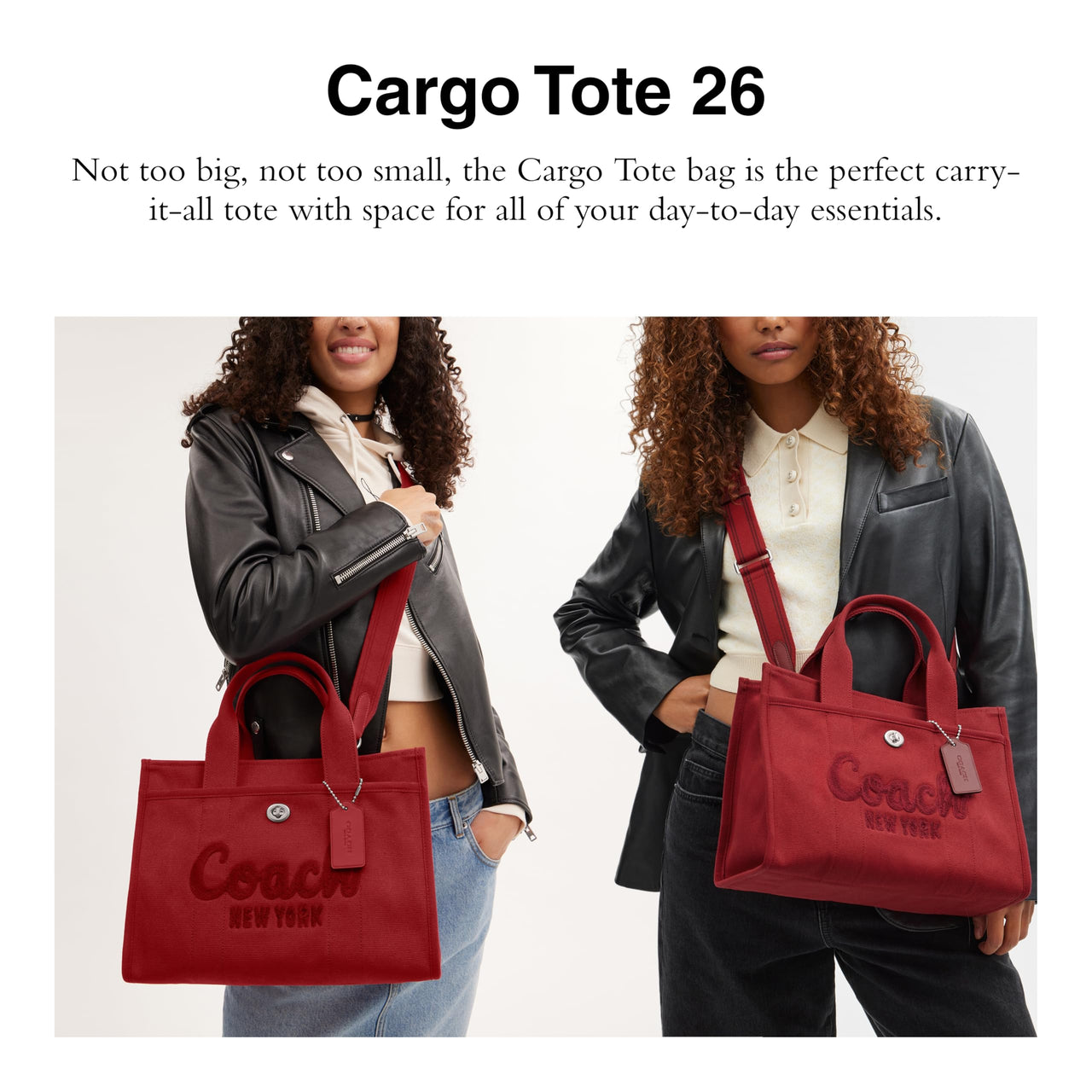 COACH Womens Cargo Tote 1941 Red One Size