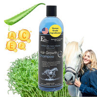 Thumbnail for E3 Hair Growth Shampoo with AnaGain (Pea Sprouts), Aloe Vera and Vitamins A, C, E & F, 16oz - Promotes Fuller, Thicker Hair, Nourishes and Strengthens, Natural Ingredients (Human Grade Ingredients)