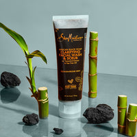 Thumbnail for SheaMoisture Facial Wash and Scrub African Black Soap for Blemish Prone Skin to Clarify Skin 4 oz