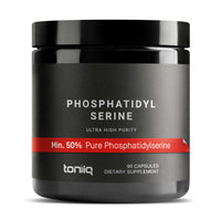 Thumbnail for Toniiq Phosphatidylserine - 400mg Formula - World’s First 50% Purity - Highest Purity in The US - Soy Free Phosphatidylserine Supplement - 90 Veggie Capsules