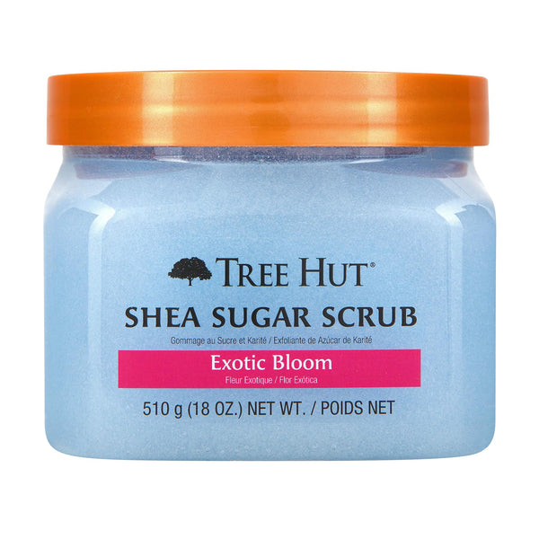 Tree Hut Exotic Bloom Shea Sugar Scrub | Exfoliating Body Scrub Removes Dead, Dry Skin for a Soft & Hydrated Feel | Nourishing Essential Body Care | 18 fl oz.