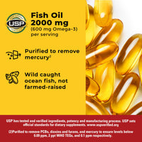 Thumbnail for Nature Made Fish Oil Omega 3 Supplements, 2000mg Per Serving Softgels, Omega 3 Fish Oil for Heart Health Support, 250 Softgels