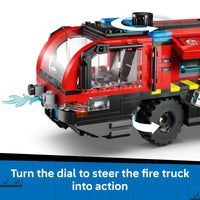 Thumbnail for LEGO City Airport Fire Truck Kids Building Toy - Pretend Play Emergency Vehicle for Boys & Girls, Ages 7+ - Fire Engine Toy W/ 4 Firefighter Minifigures - Gift Idea for Birthdays - 60499