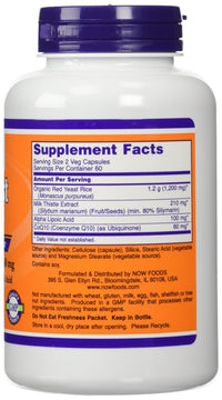 Thumbnail for NOW Foods 600mg Red Yeast Rice & 30mg Coq10, 120 caps (pack of 2)