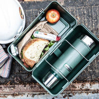 Thumbnail for Stanley Classic Lunch Box 10 qt | Vintage Metal Lunchbox | Durable Meal Container with Handle and Latch | Stores Food, Drinks, Thermos, Water Bottle | Hammertone Green