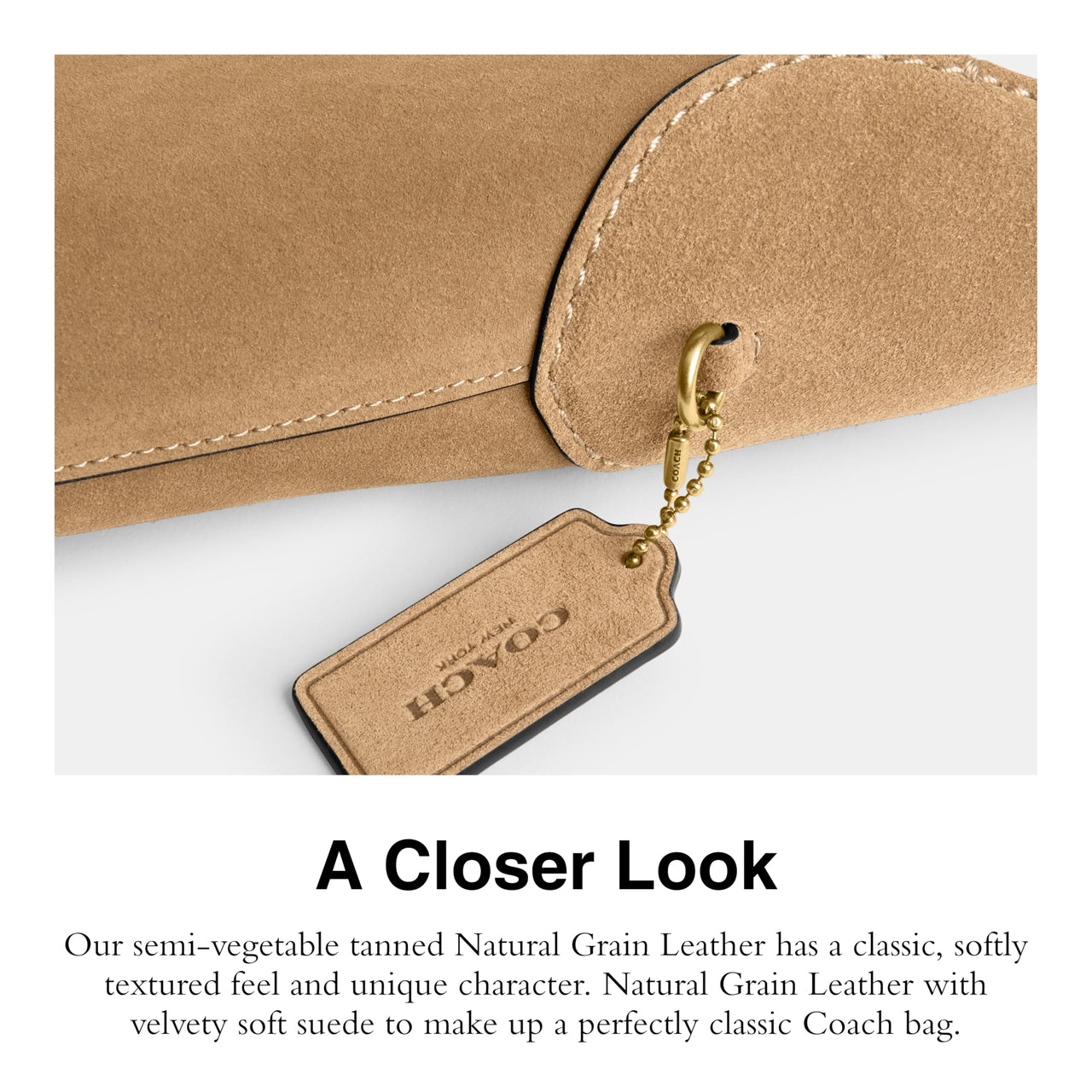Coach Suede Brooklyn Shoulder Bag 28, B4/Sand