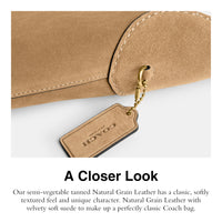 Thumbnail for COACH Women's Suede Brooklyn Shoulder Bag 28, B4/Sand, One Size