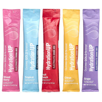 Thumbnail for California Gold Nutrition HydrationUP®, Electrolyte Drink Mix with Calcium Lactate, Vitamins C & E, Variety Pack, 20 Packets, 0.14 oz - 0.17 oz (4 g - 4.8 g) Each