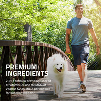 Thumbnail for Bronson Vitamin K2 (MK7) with D3 Supplement Non-GMO Formula 5000 IU Vitamin D3 & 90 mcg K2 MK-7 Easy to Swallow D & K Complex, 250 Capsules