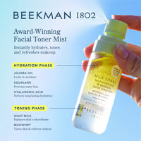 Thumbnail for Beekman 1802 Milk Shake Hydrating Face Mist – Setting Spray & Milky Toner with Hyaluronic Acid & Squalane – Facial Toner & Face Spray – Lightweight Hydration, Minimizes Pores, Travel Size