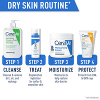 Thumbnail for CeraVe Hydrating Cream To Foam Cleanser, Makeup Remover Face Wash For Dry Skin, Foaming Facial Cleanser With Hyaluronic Acid, Normal To Dry Skin, Fragrance Free & Non Comedogenic, 8 Fluid Ounces