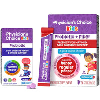 Thumbnail for Physician's CHOICE Kids Happy Tummy Bundle - Fiber 24pck + Probiotic 30ct