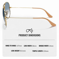 Thumbnail for Ray-Ban RB3025 Classic Gradient Aviator Shape Sunglasses With Eyewear Kit Bundle - Adjustable Nose Pads - Ideal Formal and Casual Wear Retro Sunglasses