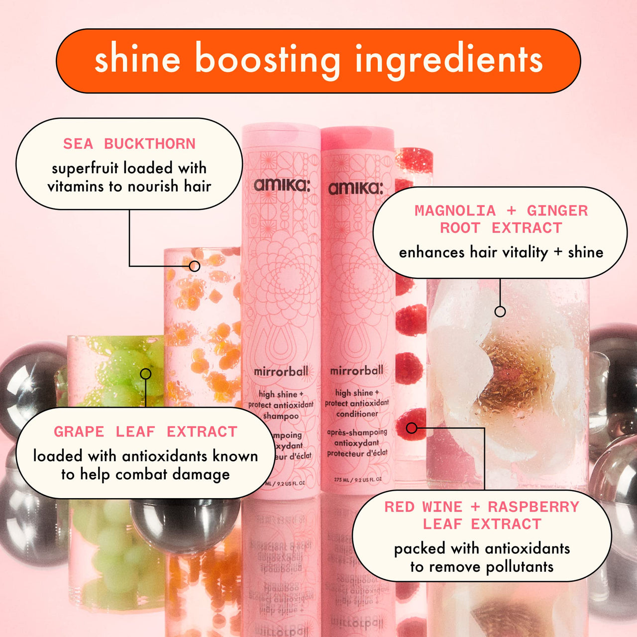 Mirrorball High Shine + Protect Antioxidant Conditioner, 275ml | amika