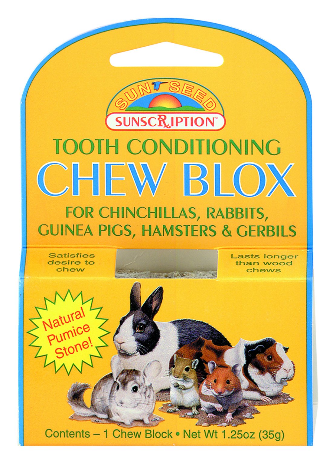 Sun Seed Company Sss39401 Small Animal Wood Chew Blox Display, 1.25-Ounce