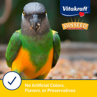 Thumbnail for Vitakraft Sunseed Vita Prima Safflower Formula Parrot Food for Medium and Large Birds 4 lb. Bag with Seeds Grains Fruits and Veggies for Wholesome Daily Nutrition Your Parrot is Family