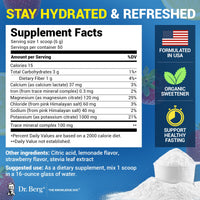Thumbnail for Dr. Berg Zero Sugar Hydration Keto Electrolyte Powder - Enhanced w/ 1000 mg of Potassium & Real Pink Himalayan Salt (NOT Table Salt) - Strawberry Lemonade Hydration Drink Supplement - 50 Servings