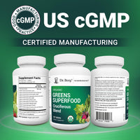Thumbnail for Dr. Berg's Greens Superfood Cruciferous Vegetable Tablets - Vegetable Supplements for Adults w/ 11 Phytonutrient Super Greens - Energy, Immune System & Liver Veggie Tablets - 90 Tablet