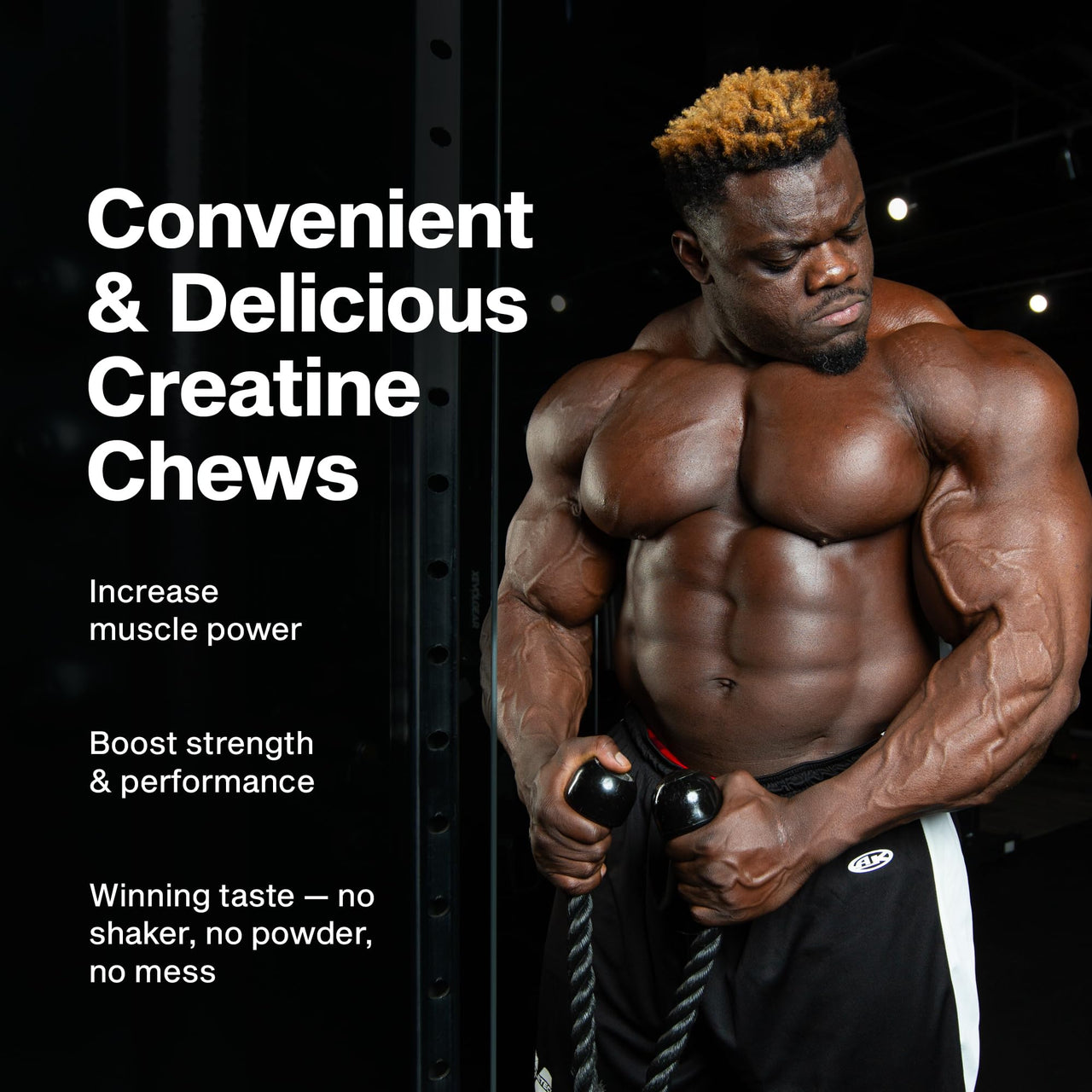 MuscleTech | Creatine Chews | Creapure Monohydrate Supplement for Muscle Recovery, Muscle Builder & Energy Boost | Pre Workout Supplement for Men & Women | Citrus Birst | 90 chewable Tablets