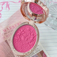 Thumbnail for Flower Knows Strawberry Rococo Embossed Blush,Mauve Berry Rose Matte Powder Blush for Cheeks,Buildable & Blendable Face Makeup,Long-Lasting Cute Make Up for Women & Girls,0.16 Oz(G02 Little Cranberry)
