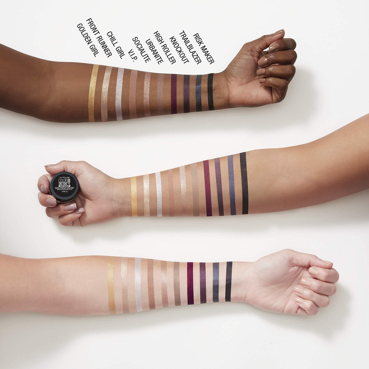 Maybelline New York Color Tattoo 24 Hour Longwear Cream Eyeshadow Makeup, V.I.P, 0.14 Ounce