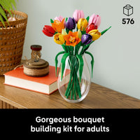 Thumbnail for LEGO Botanicals Tulip Bouquet Building Set for Adults - Gift for Birthdays - Bedroom, Book Shelf & Office Decor for Women & Men, Ages 18+ - Artificial Flowers Crafting Kit - 11501