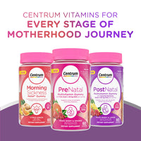 Thumbnail for Centrum Postnatal Multivitamin Gummies with Biotin and DHA, Mixed Berry and Lemon Flavors - 60 Count, 30 Day Supply
