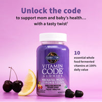 Thumbnail for Essential Prenatal Gummy Vitamins for Women with Iron: Folate, Biotin, D3 & B12 + Probiotics for Digestion, Vitamin Code Multivitamin, Non-GMO, Gluten-Free, 90 Cherry Lemonade Gummies, 30 Day Supply