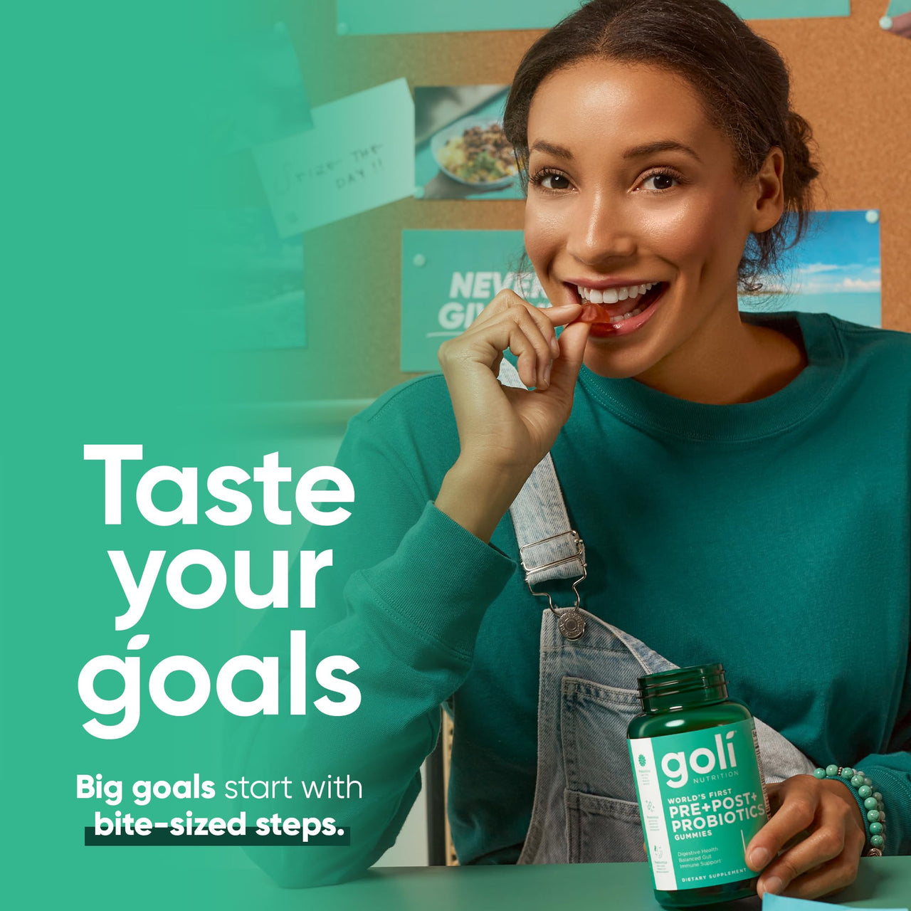 Goli Pre Pro Postbiotic Gummies - Worlds First 3-in-1 Formula with DE111 Probiotics, XOS Prebiotics, MCC1849 Postbiotics - Vegan, Non-GMO, Gluten-Free