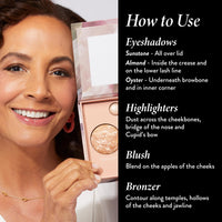 Thumbnail for LAURA GELLER NEW YORK The Best of the Best Baked Face Palette and Quilted Folding Travel Makeup Bag, Black