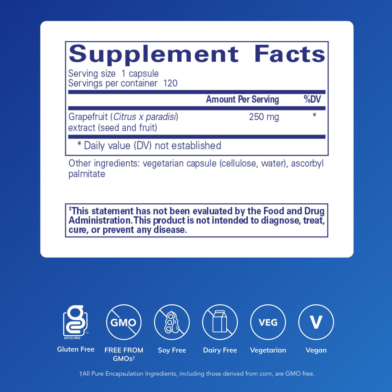 Pure Encapsulations Grapefruit Seed Extract | Supplement to Support the Balance of Intestinal Microorganisms and G.I. Tract* | 120 Capsules