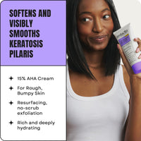 Thumbnail for AmLactin KP Bumps Be Gone - Therapeutic Body Cream for Keratosis Pilaris - No-Scrub Exfoliator and Body Moisturizer for Dry Skin with 15% Lactic Acid AHA, 3 oz (Packaging May Vary)