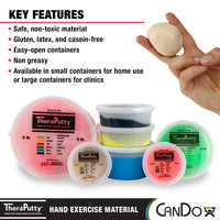 Thumbnail for CanDo Theraputty Plus Hand Exercise Putty for Rehabilitation, Exercises, Hand Therapy, Hand Strengthening, Stress Relief - Tan 3 oz XX-Soft