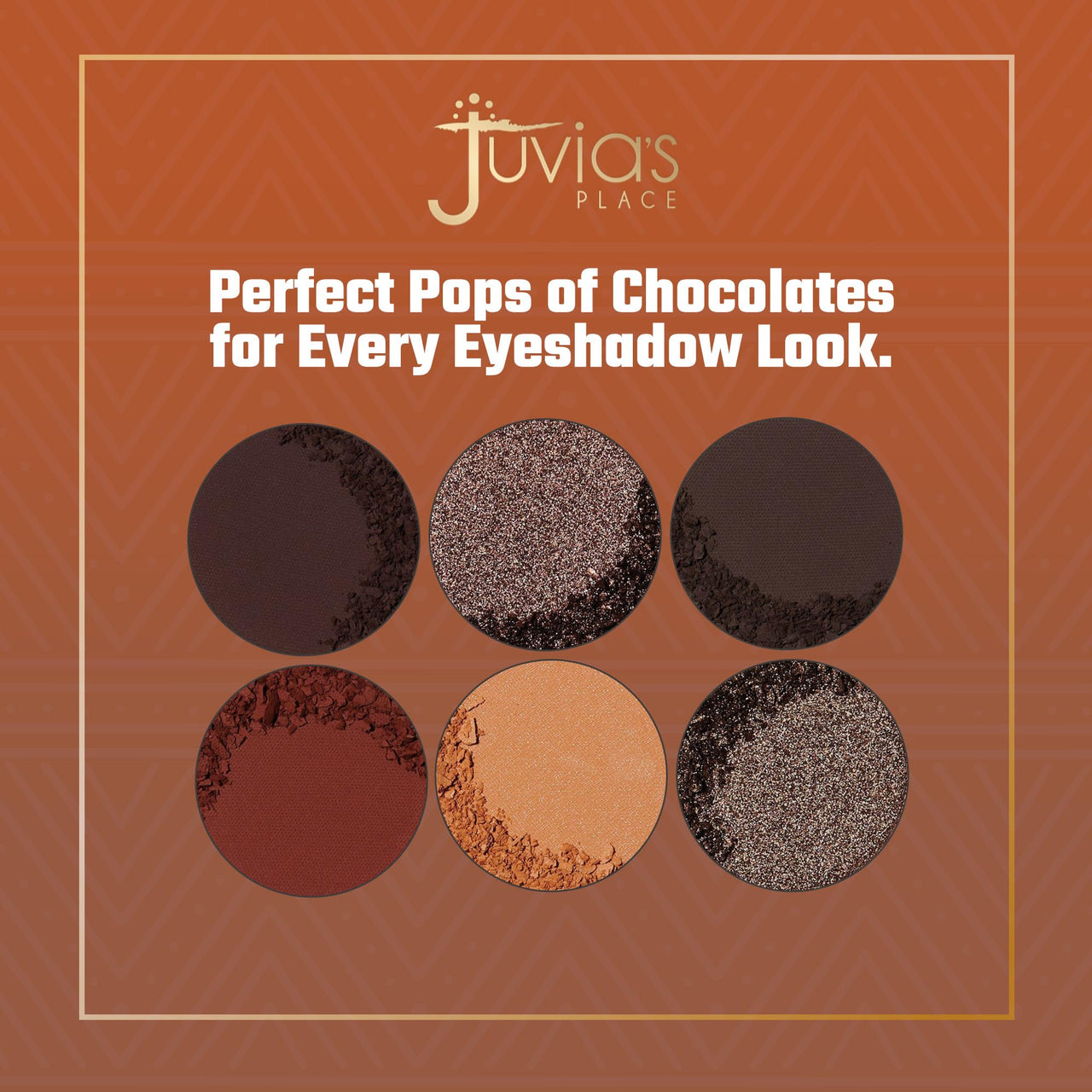 Juvia's Place Palette The Chocolates - Tan, Auburn, Shades of 6, Rich Dark Chocolate Palette, Professional Eye Makeup, Pigmented, Makeup Palette for Eye Color & Shine