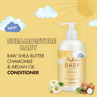Thumbnail for SheaMoisture Baby Conditioner for Curly Hair Raw Shea, Chamomile and Argan Oil Moisturizes and Helps Detangle Delicate Curls and Coils 13 oz