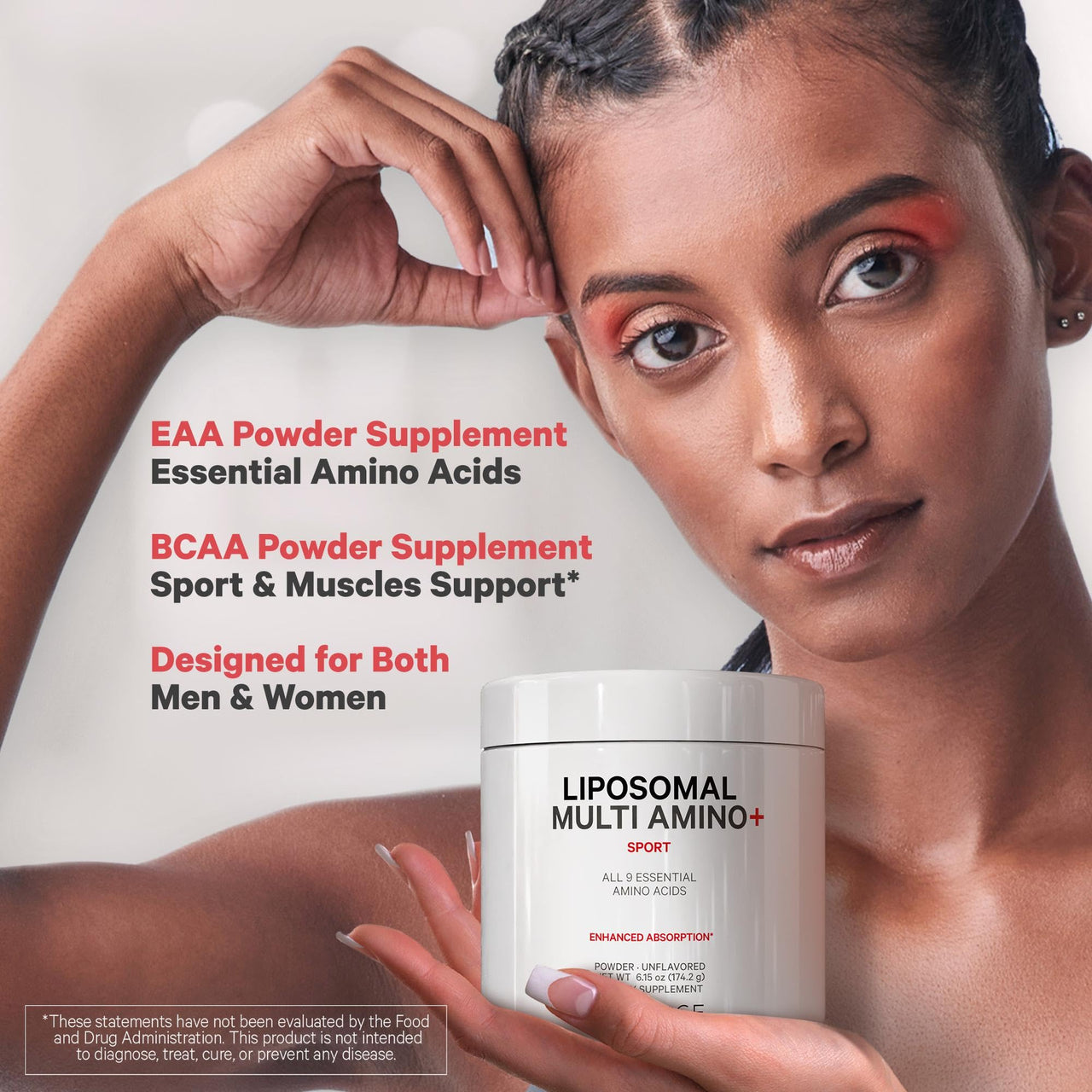 Codeage Liposomal Multi Amino Powder Supplement - BCAA & EAA Supplement All 9 Essential Amino Acids, Branched-Chain Amino Acid, Pre & Post Workout, Unflavored, Liposomal Delivery, Non-GMO, 6.15 oz